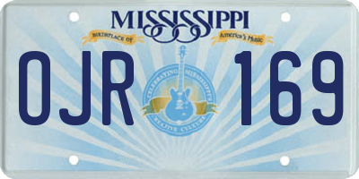 MS license plate OJR169