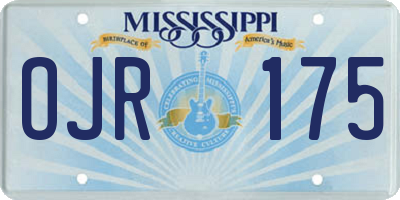 MS license plate OJR175