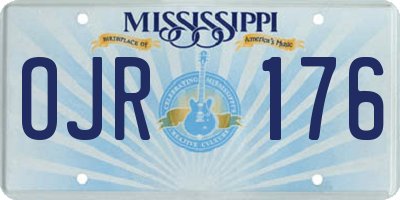 MS license plate OJR176