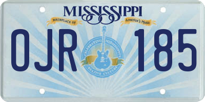 MS license plate OJR185