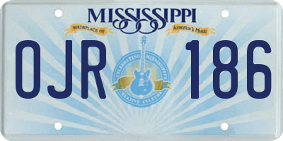 MS license plate OJR186