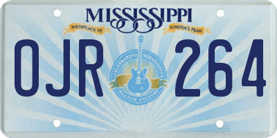 MS license plate OJR264