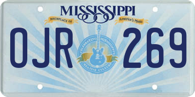 MS license plate OJR269