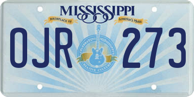 MS license plate OJR273
