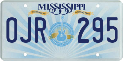 MS license plate OJR295
