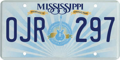 MS license plate OJR297