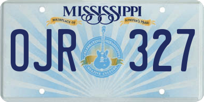 MS license plate OJR327
