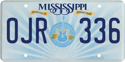 MS license plate OJR336