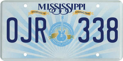MS license plate OJR338
