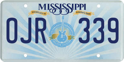 MS license plate OJR339