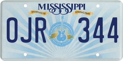 MS license plate OJR344