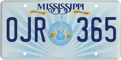 MS license plate OJR365