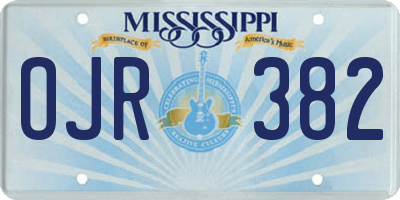 MS license plate OJR382