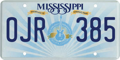 MS license plate OJR385