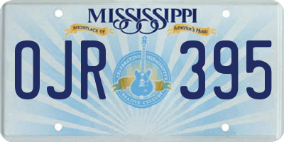 MS license plate OJR395