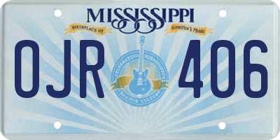 MS license plate OJR406