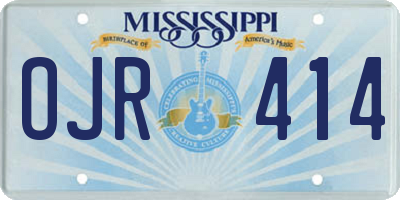 MS license plate OJR414