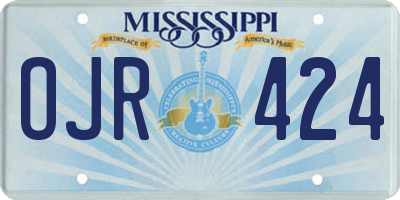 MS license plate OJR424