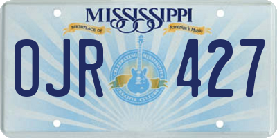 MS license plate OJR427