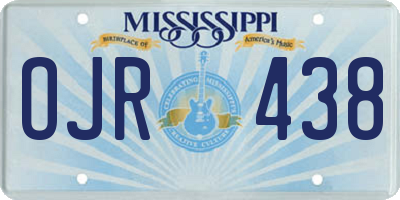 MS license plate OJR438