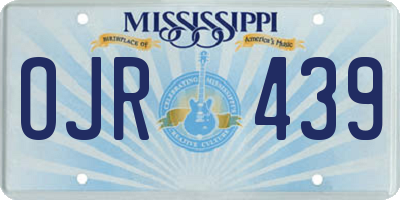 MS license plate OJR439