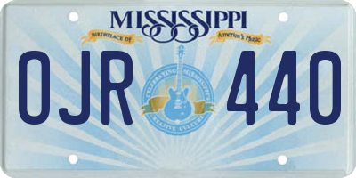 MS license plate OJR440