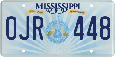 MS license plate OJR448
