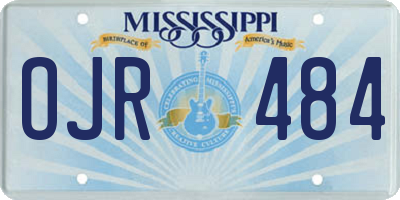 MS license plate OJR484