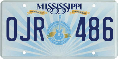 MS license plate OJR486