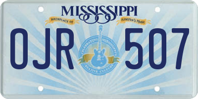 MS license plate OJR507