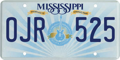 MS license plate OJR525