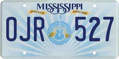 MS license plate OJR527