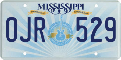 MS license plate OJR529