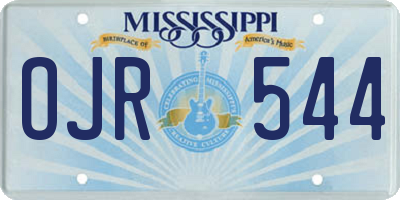 MS license plate OJR544
