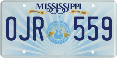 MS license plate OJR559