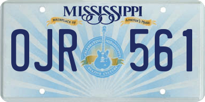 MS license plate OJR561