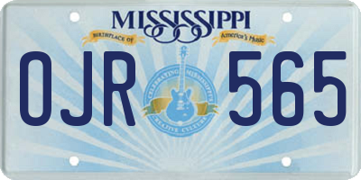 MS license plate OJR565