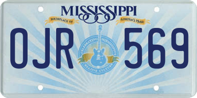 MS license plate OJR569