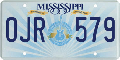 MS license plate OJR579