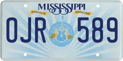 MS license plate OJR589