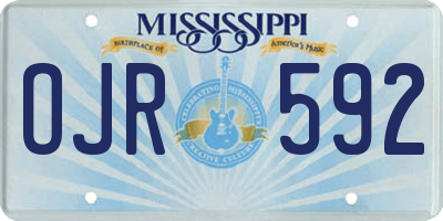 MS license plate OJR592