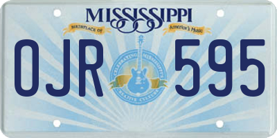 MS license plate OJR595