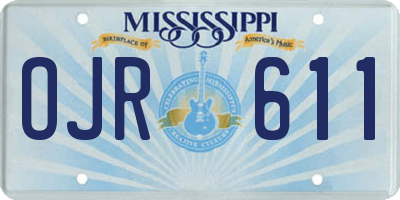 MS license plate OJR611