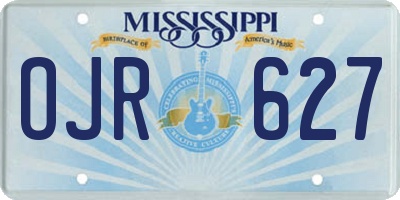 MS license plate OJR627