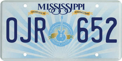 MS license plate OJR652