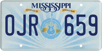 MS license plate OJR659