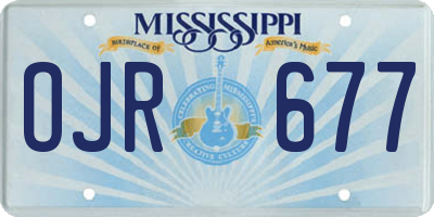 MS license plate OJR677