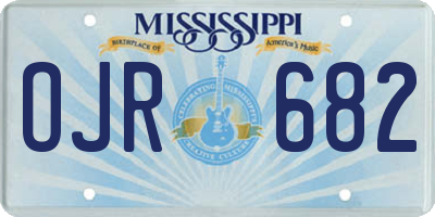 MS license plate OJR682