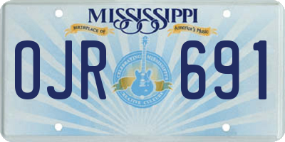 MS license plate OJR691