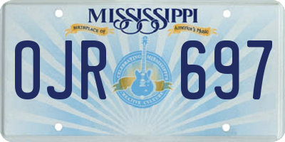 MS license plate OJR697
